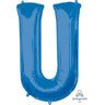 Anagram - Ballon Mylar Supershape - Lettre U Bleu - Party Shop