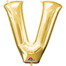 Anagram - Ballon Mylar Supershape - Lettre V - Or - Party Shop