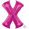 Anagram - Ballon Mylar Supershape - Lettre X Magenta - Party Shop