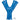Anagram - Ballon Mylar Supershape - Lettre Y Bleu - Party Shop