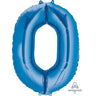 Anagram - Ballon Mylar Supershape - Nombre  0 Bleu - Party Shop