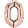 Anagram - Ballon Mylar Supershape - Nombre 0 Rose Gold - Party Shop