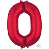 Anagram - Ballon Mylar Supershape - Nombre 0 Rouge - Party Shop