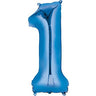 Anagram - Ballon Mylar Supershape - Nombre 1 Bleu - Party Shop