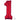 Anagram - Ballon Mylar Supershape - Nombre 1 Rouge - Party Shop