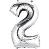 Anagram - Ballon Mylar Supershape - Nombre 2 Argent - Party Shop