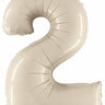 Betallic - Ballon Mylar Supershape - Nombre 2 Blanc Sable - Party Shop