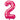 Anagram - Ballon Mylar Supershape - Nombre 2 Magenta - Party Shop
