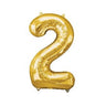 Anagram - Ballon Mylar Supershape - Nombre 2 Or - Party Shop