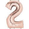 Anagram - Ballon Mylar Supershape - Nombre 2 Rose Gold - Party Shop