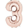 Anagram - Ballon Mylar Supershape - Nombre 3 Rose Gold - Party Shop