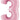 Betallic - Ballon Mylar Supershape - Nombre 3 Rose Pastel - Party Shop