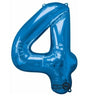 Anagram - Ballon Mylar Supershape - Nombre 4 Bleu - Party Shop