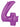 Betallic - Ballon Mylar Supershape - Nombre 4 Mauve - Party Shop