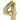 Anagram - Ballon Mylar Supershape - Nombre 4 - Or Blanc - Party Shop