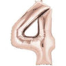 Anagram - Ballon Mylar Supershape - Nombre 4 Rose Gold - Party Shop