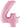 Betallic - Ballon Mylar Supershape - Nombre 4 Rose Pastel - Party Shop