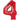 Anagram - Ballon Mylar Supershape - Nombre 4 Rouge - Party Shop
