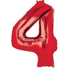 Anagram - Ballon Mylar Supershape - Nombre 4 Rouge - Party Shop