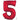 Anagram - Ballon Mylar Supershape - Nombre 5 Rouge - Party Shop