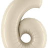 Betallic - Ballon Mylar Supershape - Nombre 6 Blanc Sable - Party Shop