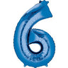 Anagram - Ballon Mylar Supershape - Nombre 6 Bleu - Party Shop