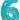 Betallic - Ballon Mylar Supershape - Nombre 6 Bleu Holographique - Party Shop