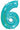Betallic - Ballon Mylar Supershape - Nombre 6 Bleu Holographique - Party Shop