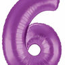 Betallic - Ballon Mylar Supershape - Nombre 6 Mauve - Party Shop