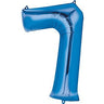 Anagram - Ballon Mylar Supershape - Nombre 7 Bleu - Party Shop