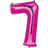 Anagram - Ballon Mylar Supershape - Nombre 7 Magenta - Party Shop