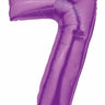 Betallic - Ballon Mylar Supershape - Nombre 7 Mauve - Party Shop