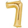 Anagram - Ballon Mylar Supershape - Nombre 7 Or - Party Shop