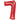 Anagram - Ballon Mylar Supershape - Nombre 7 Rouge - Party Shop