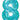 Betallic - Ballon Mylar Supershape - Nombre 8 Bleu Holographique - Party Shop