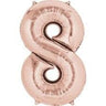 Anagram - Ballon Mylar Supershape - Nombre 8 Rose Gold - Party Shop
