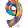 Anagram - Ballon Mylar Supershape - Nombre 9 Arc-En-Ciel - Party Shop