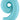 Betallic - Ballon Mylar Supershape - Nombre 9 Bleu Pastel - Party Shop