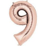 Anagram - Ballon Mylar Supershape - Nombre 9 Rose Gold - Party Shop