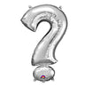 Anagram - Ballon Mylar Supershape - Point Interrogation Argent - Party Shop