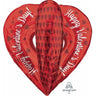 Anagram - Ballon Mylar Ultrashape - Coeur Happy Valentine'S Day - Party Shop