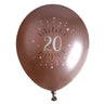 Santex - Ballons Latex 12" Rose Gold (6) - 20 Ans - Party Shop