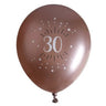 Santex - Ballons Latex 12" Rose Gold (6) - 30 Ans - Party Shop
