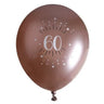 Santex - Ballons Latex 12" Rose Gold (6) - 60 Ans - Party Shop