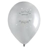 Santex - Ballons Latex 9Po (8) - Joyeux Anniversaire Argent - Party Shop