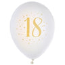 Santex - Ballons Latex 9Po (8) - Or 18 Ans - Party Shop