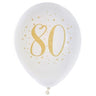 Santex - Ballons Latex 9Po (8) - Or 80 Ans - Party Shop