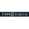Unique - Bannière "Happy 80Th Birthday" Noir - Party Shop