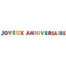 Santex - Bannière Joyeux Anniversaire Multicole - Party Shop
