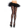 Leg Avenue - Bas Collants Avec Motifs Floral Noir - Party Shop